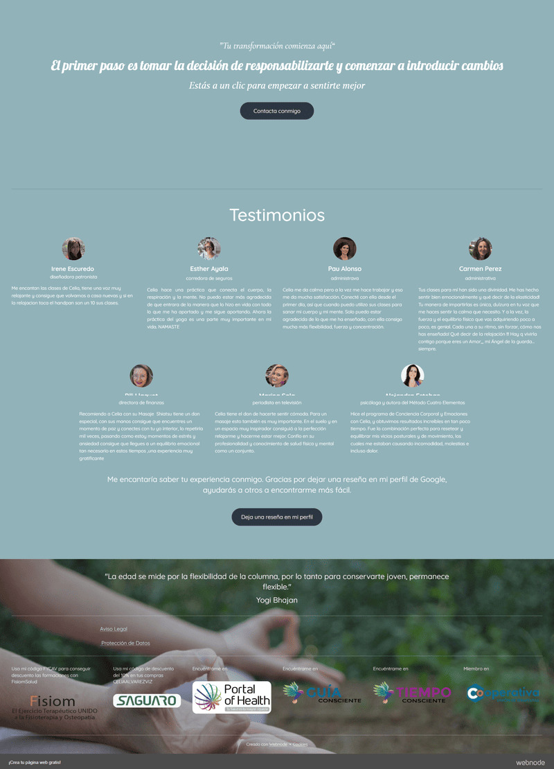Web anterior del cliente